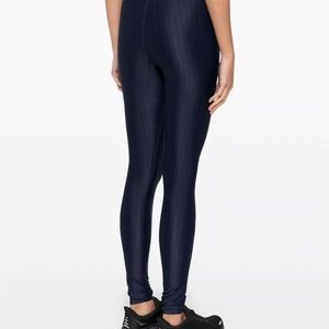 The Upside MERIDA 28" Leggings in Blue with Black Pinstripe Women's Size 8